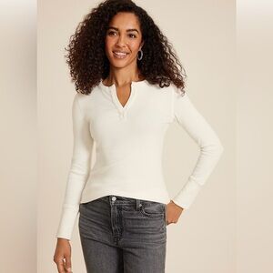 Maurice’s Split Neck Ribbed Thermal Henley XL